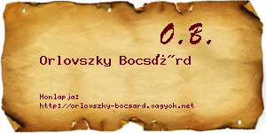 Orlovszky Bocsárd névjegykártya
